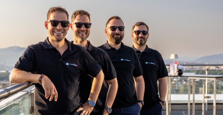 Das Fullstacks-Management vl.: Philipp Kainz, Sebastian Mangelkramer, Fabian Regitz und Philipp Schlaffer | (c) Fullstacks