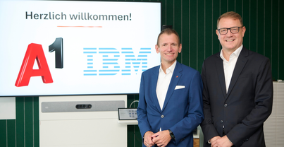 Vl. A1-CCO Martin Resel und IBM-Österreich-Chef Marco Porak | © A1/APA/Hörmandinger